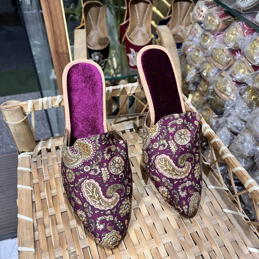 Royal Paisley Vegan Mule
