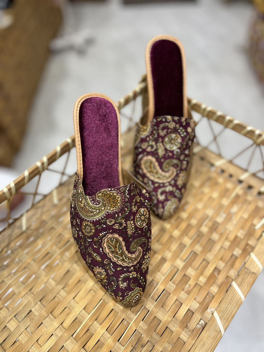 Royal Paisley Vegan Mule