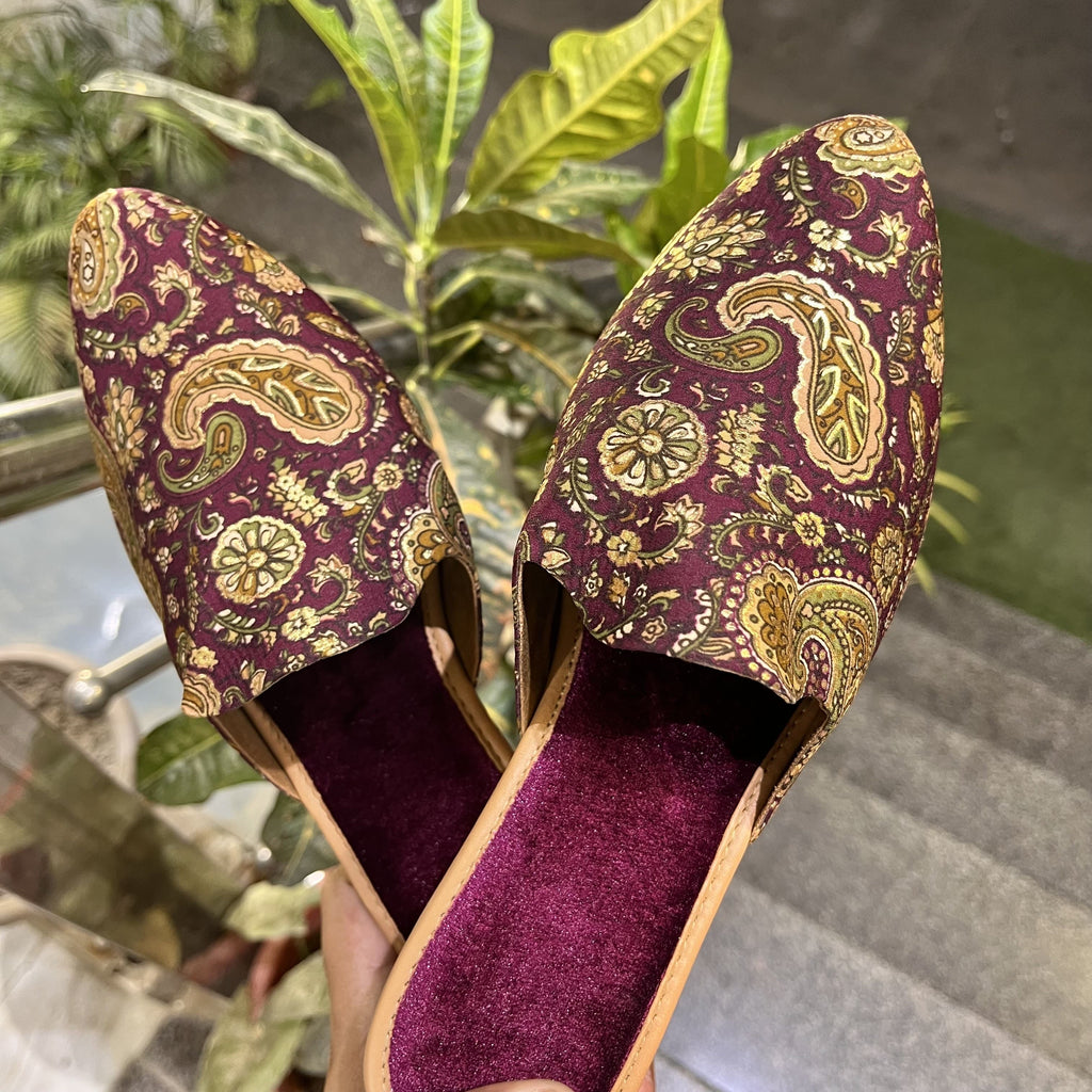 Royal Paisley Vegan Mule
