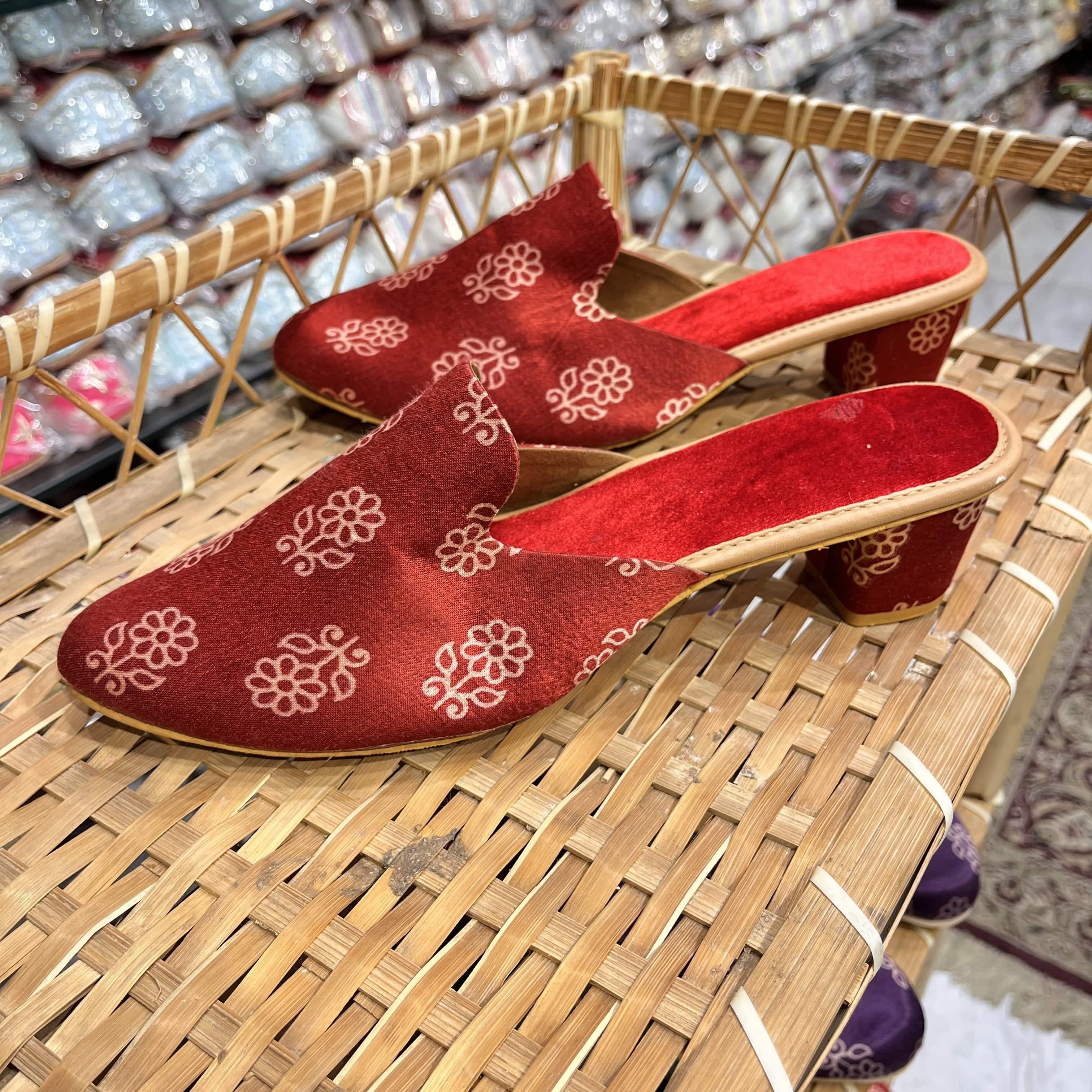 Red Bloom Vegan Mules