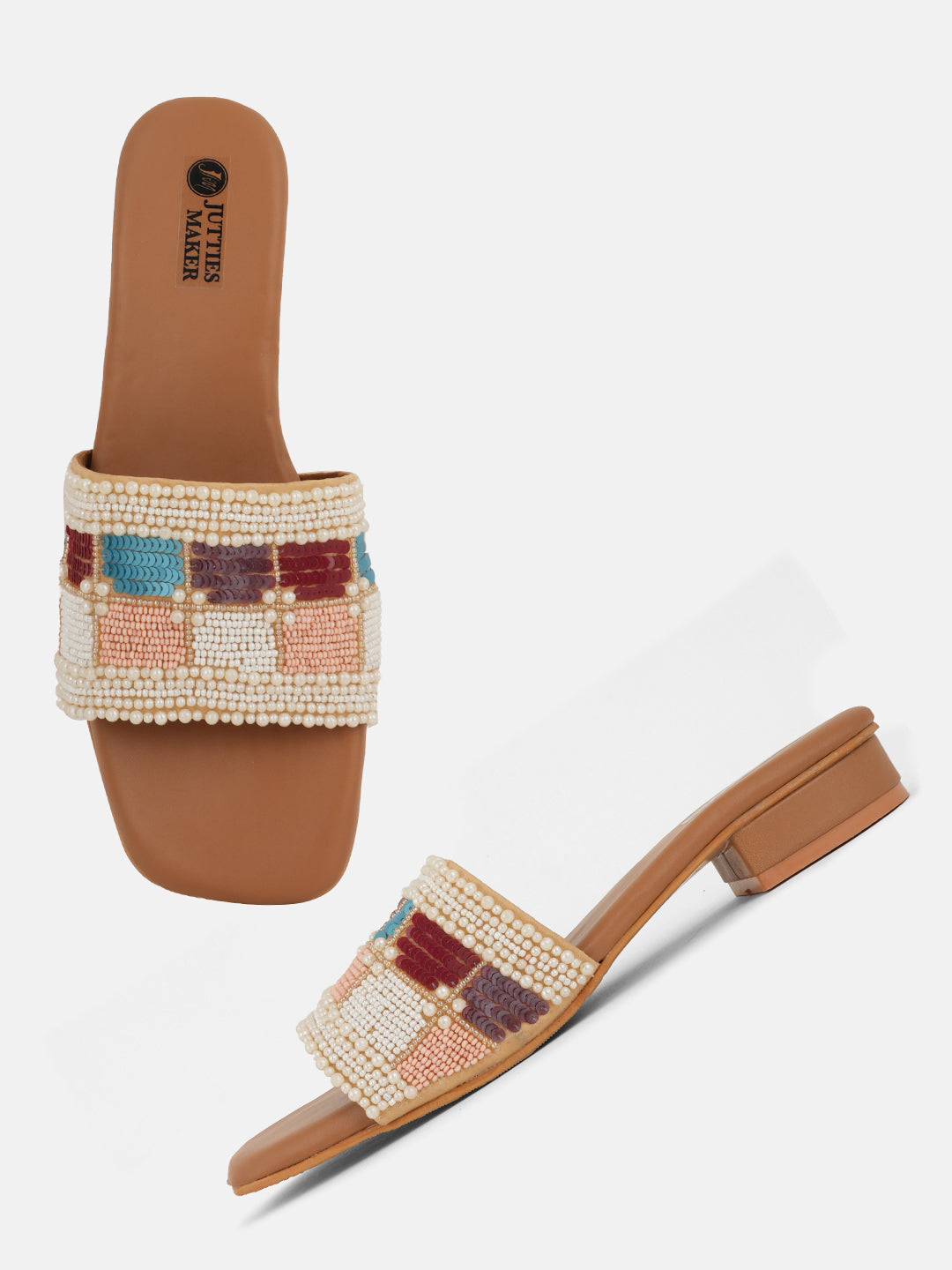 Pearl Patchwork Slides